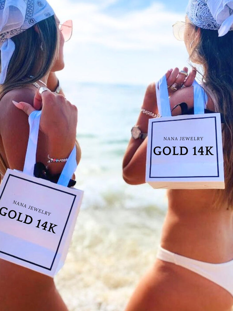 14K נזמים והליקסים זהב